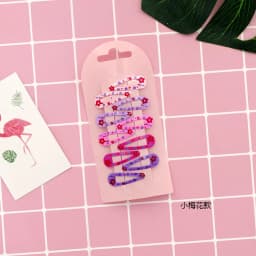 Girls Hair Clips 10 Set Mini Press Clips Colorful Baked Lacquer Baby Safe Snaps Cute Cartoon Prints Pink Hair Barrettes