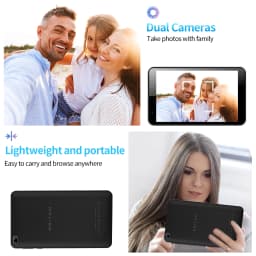 PRITOM 7 Inch Tablet PC 32 GB Android 13 with Quad Core Processor HD IPS Display Dual Camera WiFi with PU Protective Case