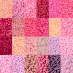 2.6mm Bulk Pink Color Series Perler Beads Refill Pack - 1000/5000pcs Fusible DIY Art Craft Fuse Beads for Mosaic Puzzle Kits