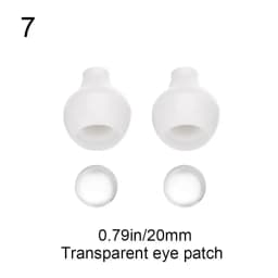 1Set Acrylic Half Round Doll Eyes 8~26mm Transparent Black Eye Patch Safety Eyeball Sticking Mud Clay Toys DIY Doll Accessories