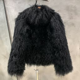 Mongolian Fur Jacket Stand Collar Women's Mongolian Fur Coat Winter Warm Winter Natural Fur Cloth 908