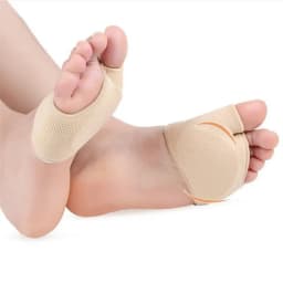 2pcs Silicone Metatarsal Sleeve Pads Half Toe Bunion Sole Forefoot Gel Pads Cushion Half Sock Prevent Calluses Blisters Insoles