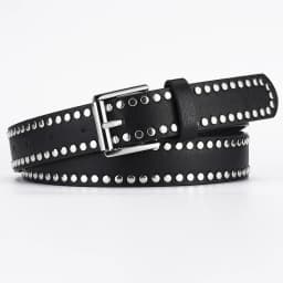 1spc Punk Style Rivet Decorative Needle Buckle PU Leather Belt, High End Women's Versatile Jeans Belt