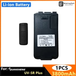 Quansheng UV 5R Plus Li-ion Battery DC 7.2V 3800mAh Battery BPK5 For UV-K6 Walkie Talkie UV K5 UV K58 Two Way Radio Rechargeable