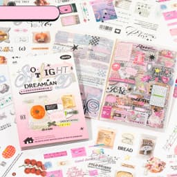 Mr. Paper Cloud’s Edge Imprint Sticker Book 20 Sheets - PET Die-Cut Craft, Ethereal Journal Decor, Creative Collage Material