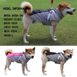 Winter Dog Jacket with Harness Waterproof Outdoor Pet Coat for Small Large Dogs Reflective Thicken Warm Dog Clothes Vest Jacket