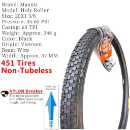 MAXXIS HOLY ROLLER WIRE BEAD 24X2.40 55-507 60TPI BMX TIRE FREERIDE BICYCLE TIRE OF CITY