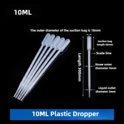 2ml 3ml 5ml 10ml Aquarium Fish Tank Brine Shrimp Feeder Plastic Dropper Pipette Graduated Dropper Babbitt Pipette 5pcs/10pcs
