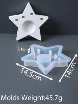 Christmas Tree Angel Elk Santa Claus Candlestick Mold DIY Star Design Candle Holder Casting Molds Plaster Resin Crafts Making