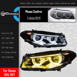 AKD Car Styling Head Lamp for BMW F10 Headlights 2010-2017 520i 525i 530i F18 LED Headlight DRL Projector Lens Auto Accessories