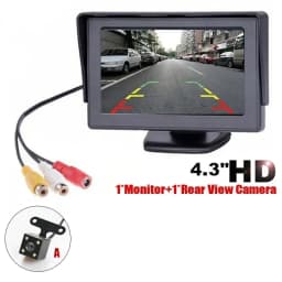 Car Reverse Monitor with  Rear View Camera Backup Camera Kit Back Up Car Monitor Display Parking System Rearview Reverse Monitor
