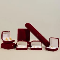 Flocking Gold Buckle Jewelry Box Pendant Ring Necklace Earring Bracelet Display Storage Box Luxury Feelings Packaging Box