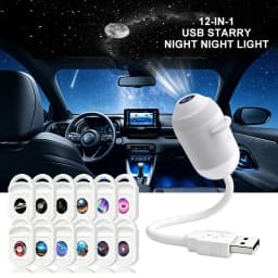 New Intelligent Holographic Night Light Projector Plug Play Hd Star Projector 360° Adjustable Galaxy Ocean Lamp Bedroom Ceiling