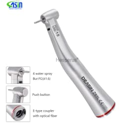 X95L MINI contraangulo Dental 1:5 Increasing Speed Handpiece Against Contra Angle LED Optic Fiber Quattro Spray Red Rings