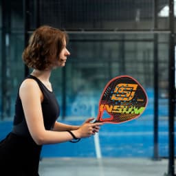 INSUM Padel Racket Series Carbon Fiber Surface EVA Memory Design with Comfortable Grip All-Weather Resistant Paddle Racquet