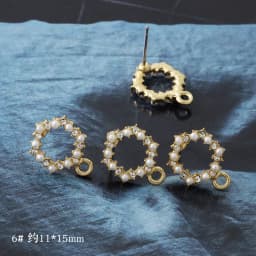 10pcs Pearl Stud Earrings Settings Handmade Roun Hollow Love Heart Earrings Connectors for DIY Jewelry Making Findings
