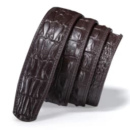 3.5cm Wide Cowskin Genuine Leather Belts for Automatic Buckle Luxury Crocodile Belt without Buckle Red Blue Green Leather Belts