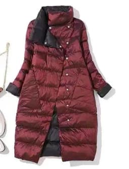 Two-Sided Women Warm Down Coat 2025 Autumn Winter Light Thin White Duck Down Jacket Female Long Oversize Puffer Parkas Outwears