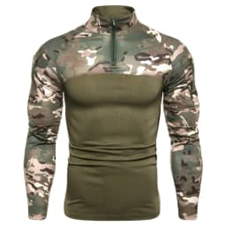 Men's Tactical Sweatshirt Outdoor Hoodies Men Spring Fall Long Sleeve Pullovers Lightweight Stand Collar Slim Fit Sweatshirts