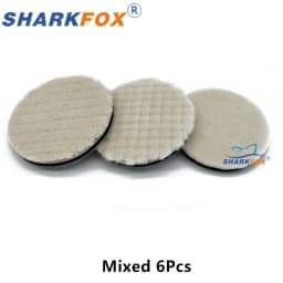 Sharkfox 3/5 Inch Japan Wool Polish Pad For DA RO Car Polisher Polishing Tray 80mm125mm Cutting Pad Car Clean Product