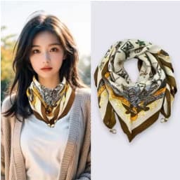 2025 Hot Magnetic Triangle Neck Protection Scarf For Women Cotton Linen Scarf High-end Neck Scarf Keep Warm High Quality