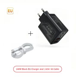 240W GAN Mechanical Fast Charger Multi Port USB Power Adapter Travel Charger Yellow Black White Available EU US Plug