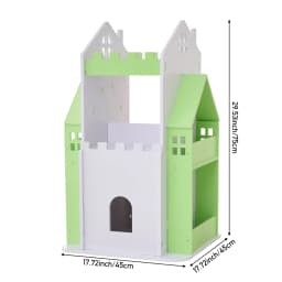 3/4 layer castle children's house rotating bookshelf toy storage rack display bookshelf storage cabinet home decoration