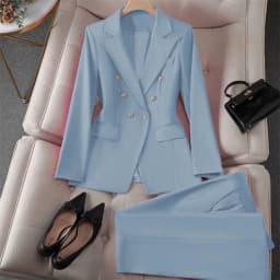 Casual Long Sleeve Blazer Pant Sets Suits For Woman 2025 Fashion 2 Pieces Set For Women Office Lady Coats Jackets