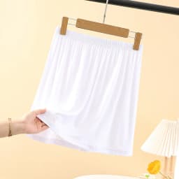 Modal Skirt Half-length Inner Skirt Thin Model Women's Summer Anti-exposure Black Short Skirt High-waist Knot