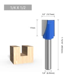 LAVIE 1pc 6mm 1/4 Shank Cleaning Bottom Bit Straight Router Bit Set Clean Milling Cutter Woodworking Power Machine MC0603
