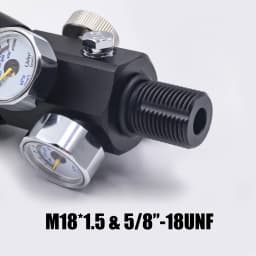 High Pressure Compressed Air CO2 Tank Cylinder DIN Valve with Gauge, 8mm Quick Disconnect Connector