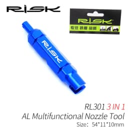 RISK 4 in 1 Bike Valve Core Wrench With 2 Presta Valve Caps Set Road Bicycle Valve Installation Removal Portable Repair Tool