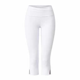 Individuality Low Rise Split Hem Length Skinny Pants Women Solid Fold Over Capri Leggings Casual Summer Streetwear Yoga Pants