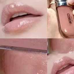 Kiko Makeup 3D Hydra LipGloss Non-fading Waterproof Blusher Moisturize Shimmer Makeup Lip Gloss Lipstick Brun Pearly Mauve Liner