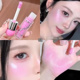 Clear and Water-like Blush Liquid, a Korean-style Sweet Girl's Energetic Blush for Daily Whitening, Naturally Breathable