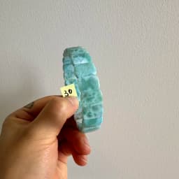 2026 AAA Grade Natural Larimar/Copper Pectolite Bead 10x14mm Bracelet Dominicana Genuine Larimar Gemstone Bangle Woman Wholesale