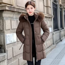 Women's Down Cotton Jacket 2025 Comfortable Elegant Ladies Winter Parka Coat Loose Temperament Lady Cotton Padded Outerwear