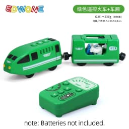 wooden Remote Control Magnetic Electric RC Train Compatible Toy Car Wooden Track Children's Train Car Track Toys for Kids