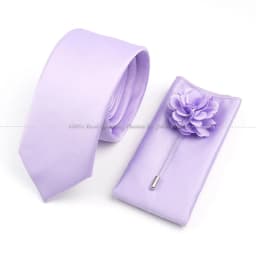 Hot Sale Bowtie Cufflink Brooch Tie Set Polyester Purple Blue Sage Green Necktie For Groom Suit Wedding Cravat Shirt Accessory