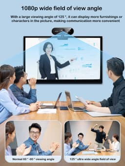 Professional-Grade 1080P HD USB Webcam (with Built-In Microphone), Suitable for Laptops and Desktop Computers