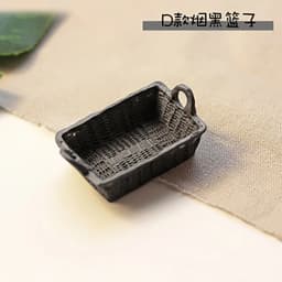 1/12 Dollhouse Miniature Accessories Mini Resin Storage Basket Simulation Basket Model Toys for Doll House Decoration