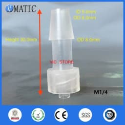‌Polypropylene Luer Lock Connector 10Pcs | 1/16'' Barbed Female Tapered Fitting for Syringe/Lab | Free Shipping