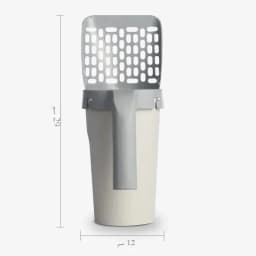 One Piece Cat Litter Scoop All in One Detachable Cat Poop Scooper with Built-in Garbage Bag Box No Mess Durable Pet Supplies