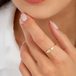 COOLTIME Dainty Engraved Name Stainless Steel Ring for Women Gold Color Personalized Minimalist Anniversary Couple Rings Gift