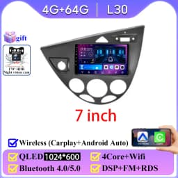 Android Auto For Ford Fiesta 1995-2001 Focus MK1 1998-2004 Car Radio No 2din Display 5G Wifi GPS Navigation Screen Autoradio DSP