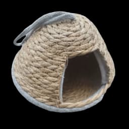 Cottage Style Weaved Bird House Breathable Hand-Woven Hanging Parrot Nest Vintage Outdoor Bird Shelter Outdoor Garden