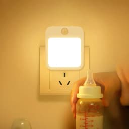 Night Light Motion Sensor With LED Light EU Plug Lamps Children'S Night Light Wireless Night Lamp For Bedside Table Bedroom