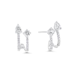 CRMYA Unique gold-plated CZ Stud Earrings For Women Cubic Zirconia Pendientes Boho Luxury Fashion Jewelry