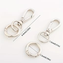 2PCS Swivel Clasp Clip, Double Opening Snap Hook Metal Swivel Clasps Lanyard Snap Hook Clasp for Keychains Bags Purses Lanyard