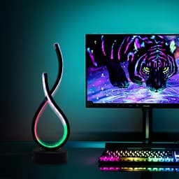 Modern Nordic - Style LOVE - Shaped Table Lamp. It Is USB - Powered and Features Multiple Color Changes. Suitable for Various Ro